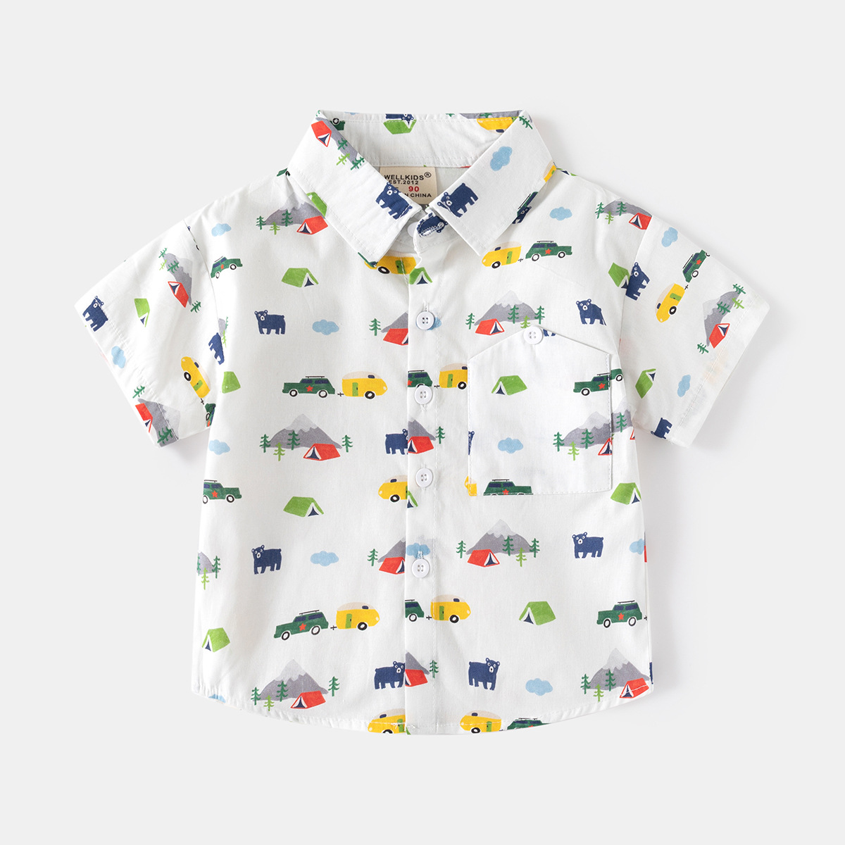 Baby Clothing Korea - Chemise imprimée pour garçons, vêtements d'été