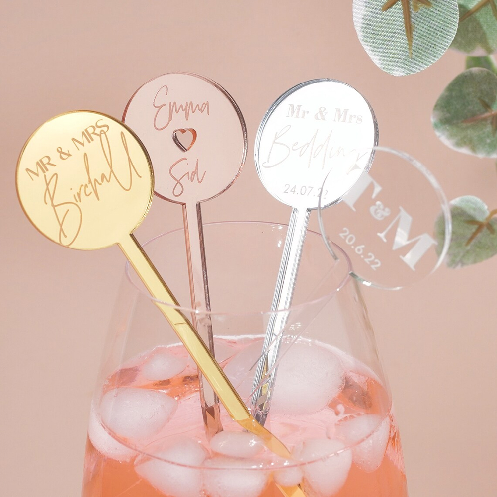 Baby Clothing Tags - Bâtonnets de Boissons Personnalisés, pour Mariage,
