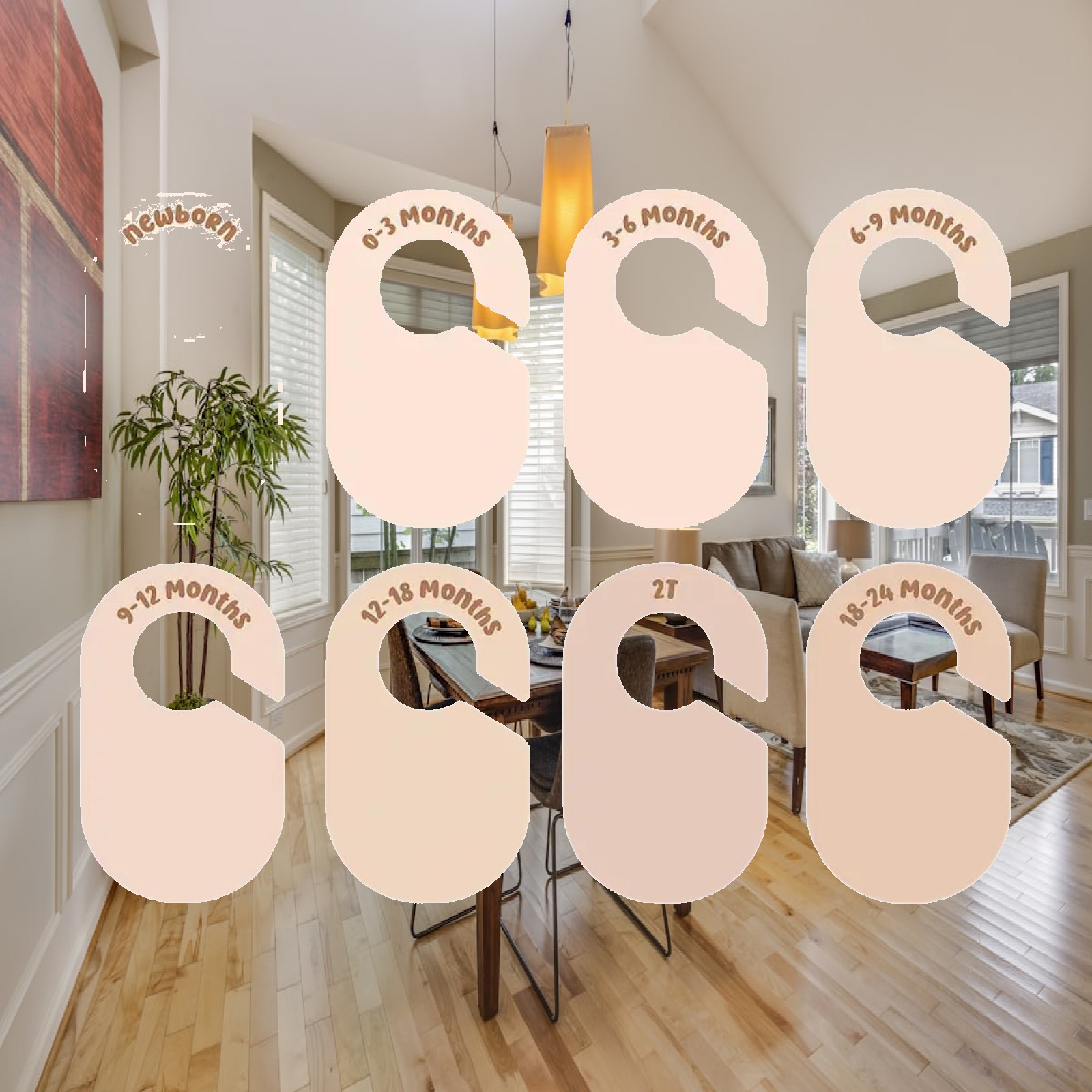 Baby Clothing Tags - 8 pièces de séparateurs de penderie