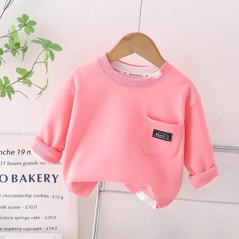 Baby Clothing Korea - T-shirt coréen simple à manches longues
