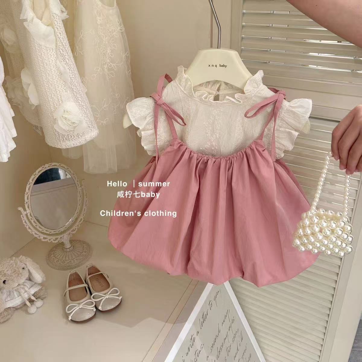 Ensemble de robe à bretelles p - Baby Clothing Korea avis et prix