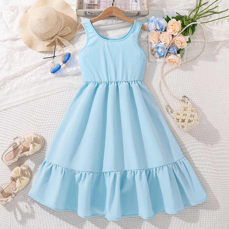 Robe trapèze sans manches bleu - Baby Clothing Korea avis et prix
